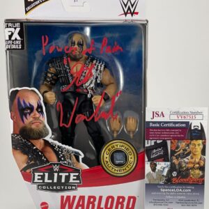 WWE Powers Of Pain Warlord Signed Mattel Elite Wrestling Figure Autograph JSA CO