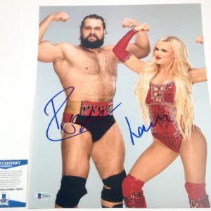 WWE Rusev & Lana Signed 11x14 Photo Autograph AEW Miro CJ Perry BAS COA