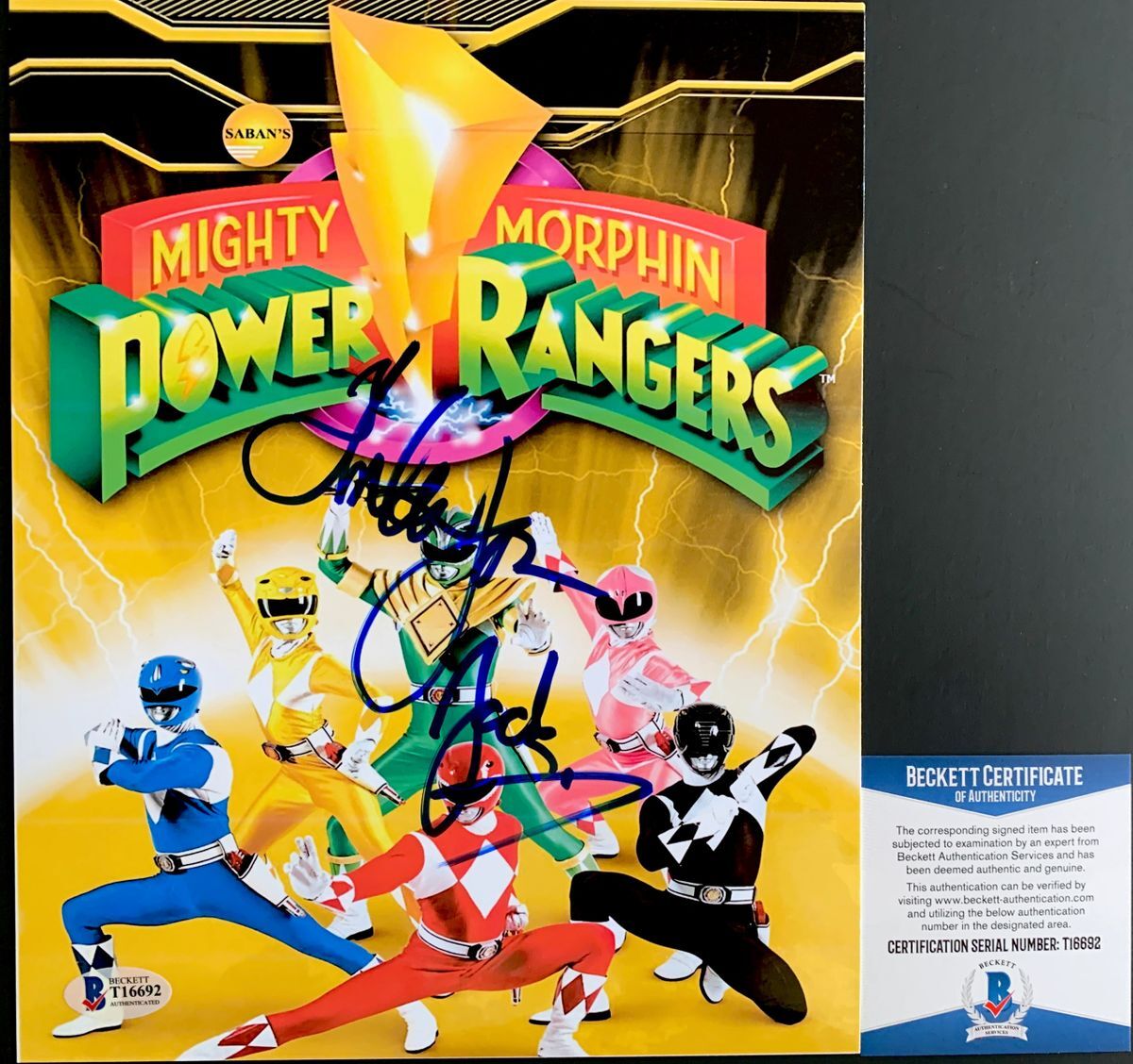 Walter Jones Signed Mighty Morphin Power Rangers 8x10 Photo Autograph JSA COA