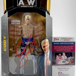 AEW Cody Rhodes Signed All Elite Wrestling Unrivaled Series 1 V.2 Figure JSA COA