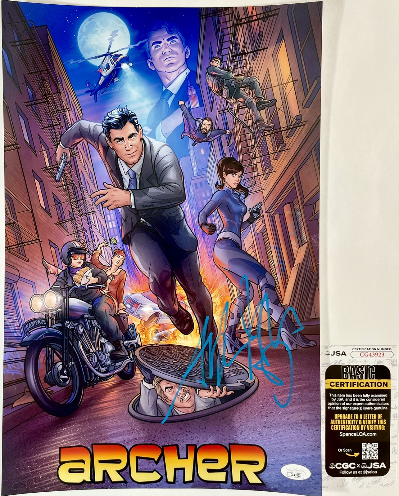 Aisha Tyler Signed Archer S13 11x17 Poster Authentic Autograph Lana Kane JSA COA