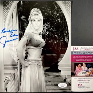 Barbara Eden Signed I Dream Of Jeannie B&W 8x10 Photo A Autograph JSA COA