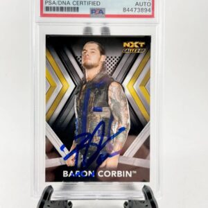 Baron Corbin Signed 2017 Topps WWE NXT Trading Card #43 PSA DNA Slabbed