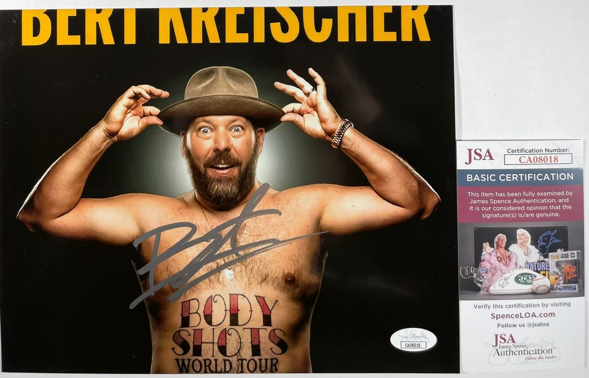Bert Kreischer Signed 8x10 Photo C Authentic Autograph The Machine JSA COA