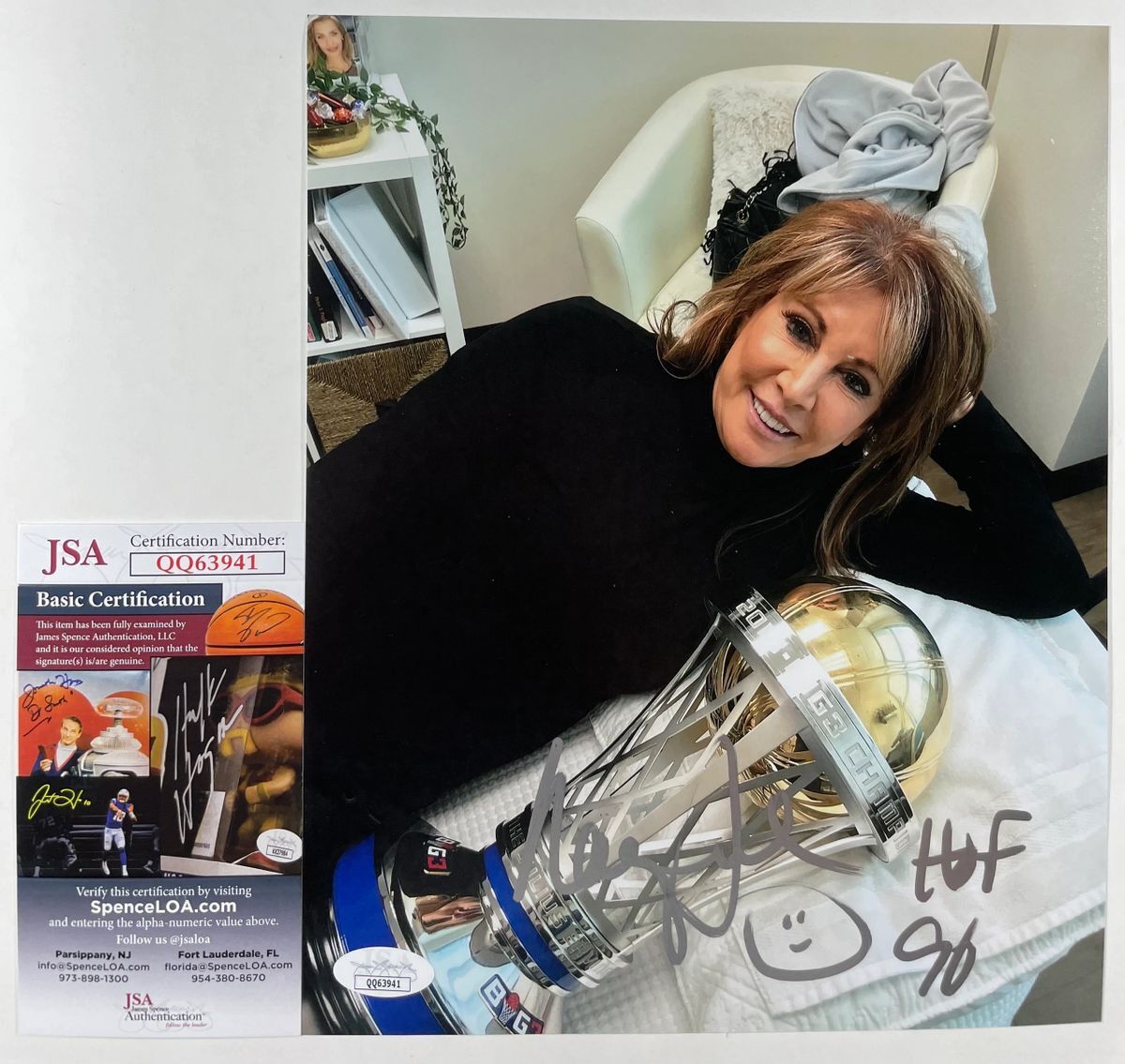 Big 3 Nancy Lieberman Signed 8x10 Photo B Autograph Power WNBA JSA COA