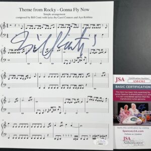 Bill Conti Signed Rocky Theme Sheet Music 8x10 Photo Authentic Autograph JSA COA