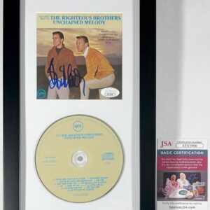Bill Medley Signed Righteous Brothers Unchained Melody CD Book Framed JSA COA