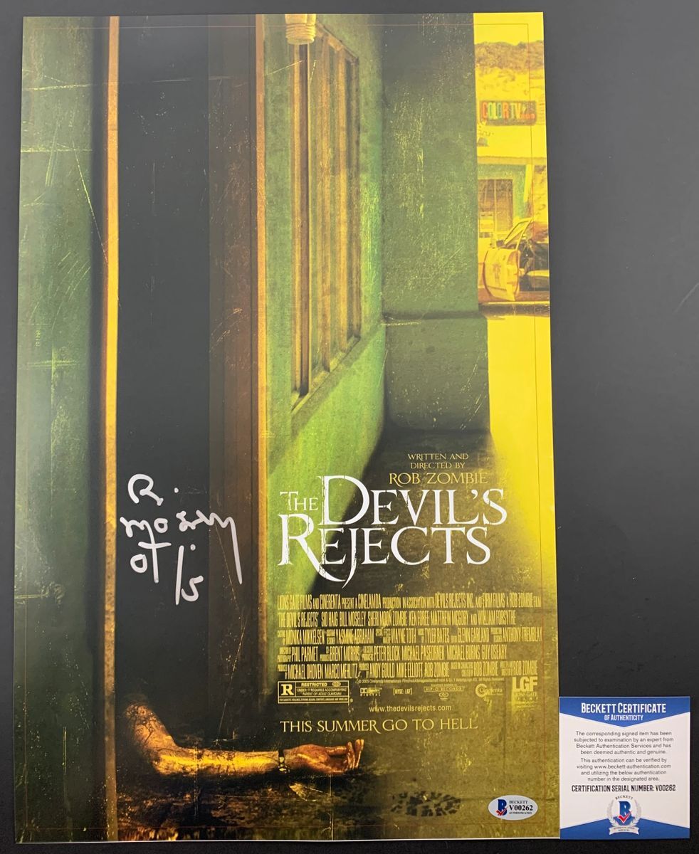 Bill Moseley Signed The Devil's Rejects 11x17 Poster B Autograph Otis BAS COA