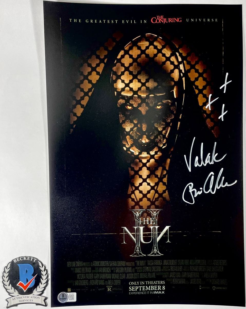 Bonnie Aarons Signed The Nun II 11x17 Movie Poster B Autograph Valak JSA COA