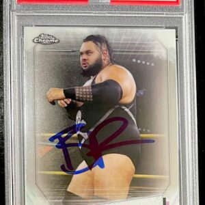 Bronson Reed Signed 2021 Topps Chrome WWE Trading Card #76 PSA DNA Slabbed