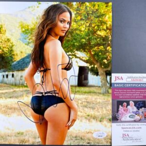 Chrissy Teigen SI Sports Illustrated Model Signed 8x10 Photo B Autograph JSA COA