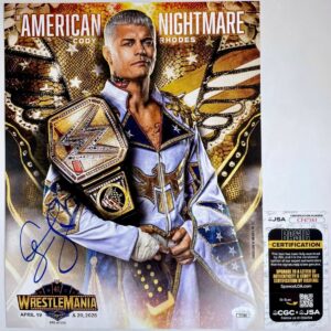 Cody Rhodes Signed Official Limited WWE WrestleMania 11x14 Promo Photo JSA COA