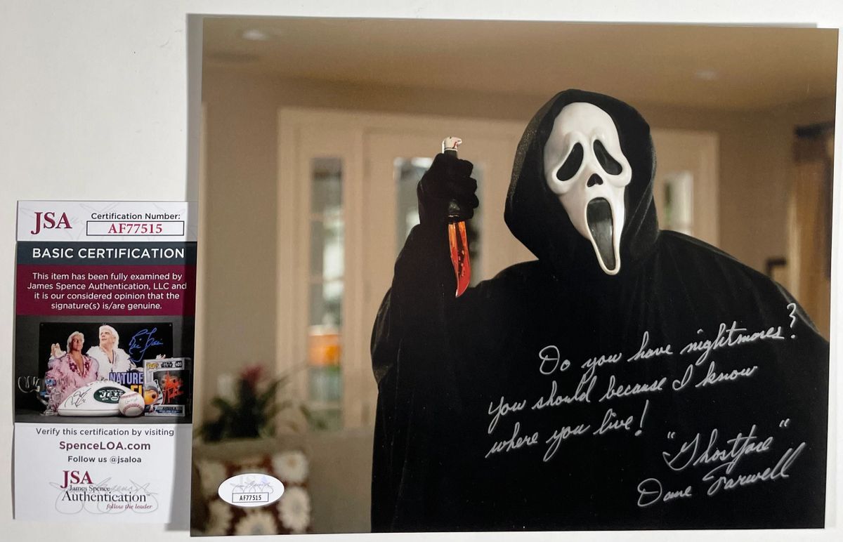Dane Farwell Signed Scream Ghostface 8x10 Photo A Autograph JSA COA