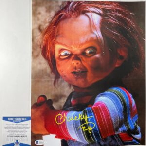 Ed Gale Signed Child's Play Chucky 11x14 Photo B Autograph BAS COA