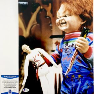 Ed Gale Signed Child's Play Chucky 11x14 Photo F Authentic Autograph BAS COA