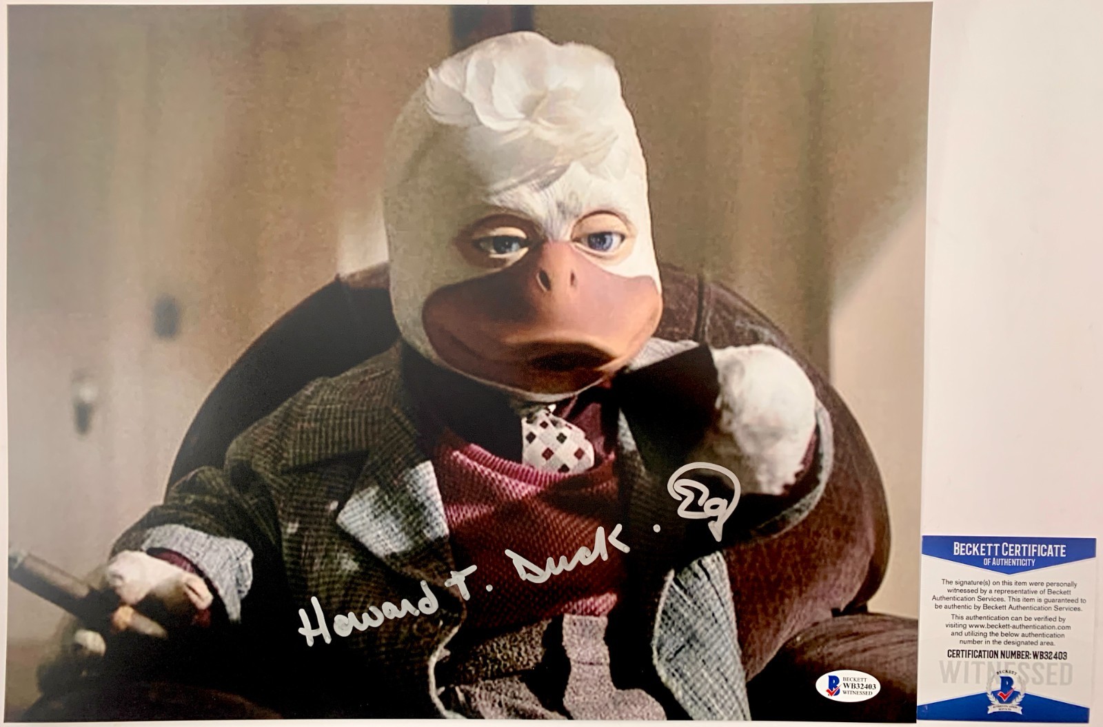 Ed Gale Signed Howard The Duck 11x14 Photo Authentic Autograph Beckett COA