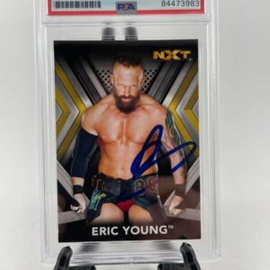 Eric Young Signed 2017 Topps WWE NXT Trading Card Autograph PSA DNA Slabbed