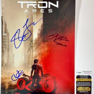Greta Lee & Arturo Castro +1 Cast Signed Tron Ares 11x17 Movie Poster JSA COA
