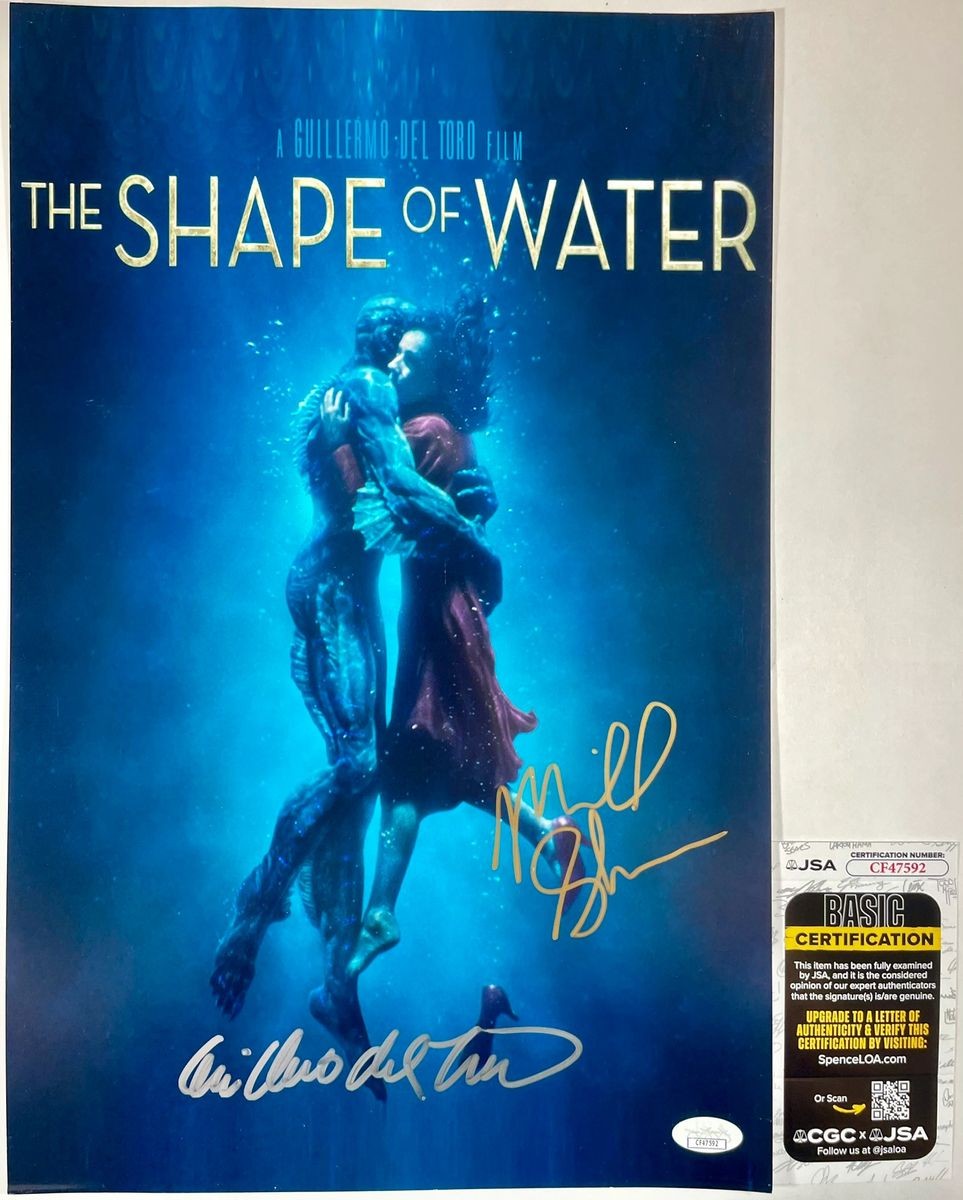 Guillermo del Toro & Michael Shannon Signed The Shape Of Water 11x17 Poster COA