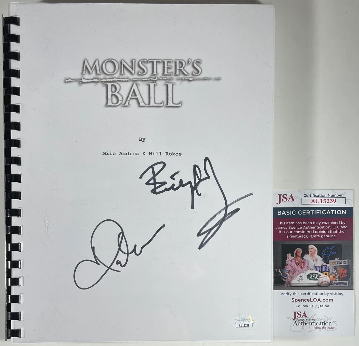 Halle Berry & Billy Bob Thornton Signed Monster's Ball Full Movie Script JSA COA