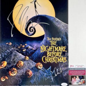 Henry Selick & Danny Elfman Signed Nightmare Before Christmas 11x17 JSA COA