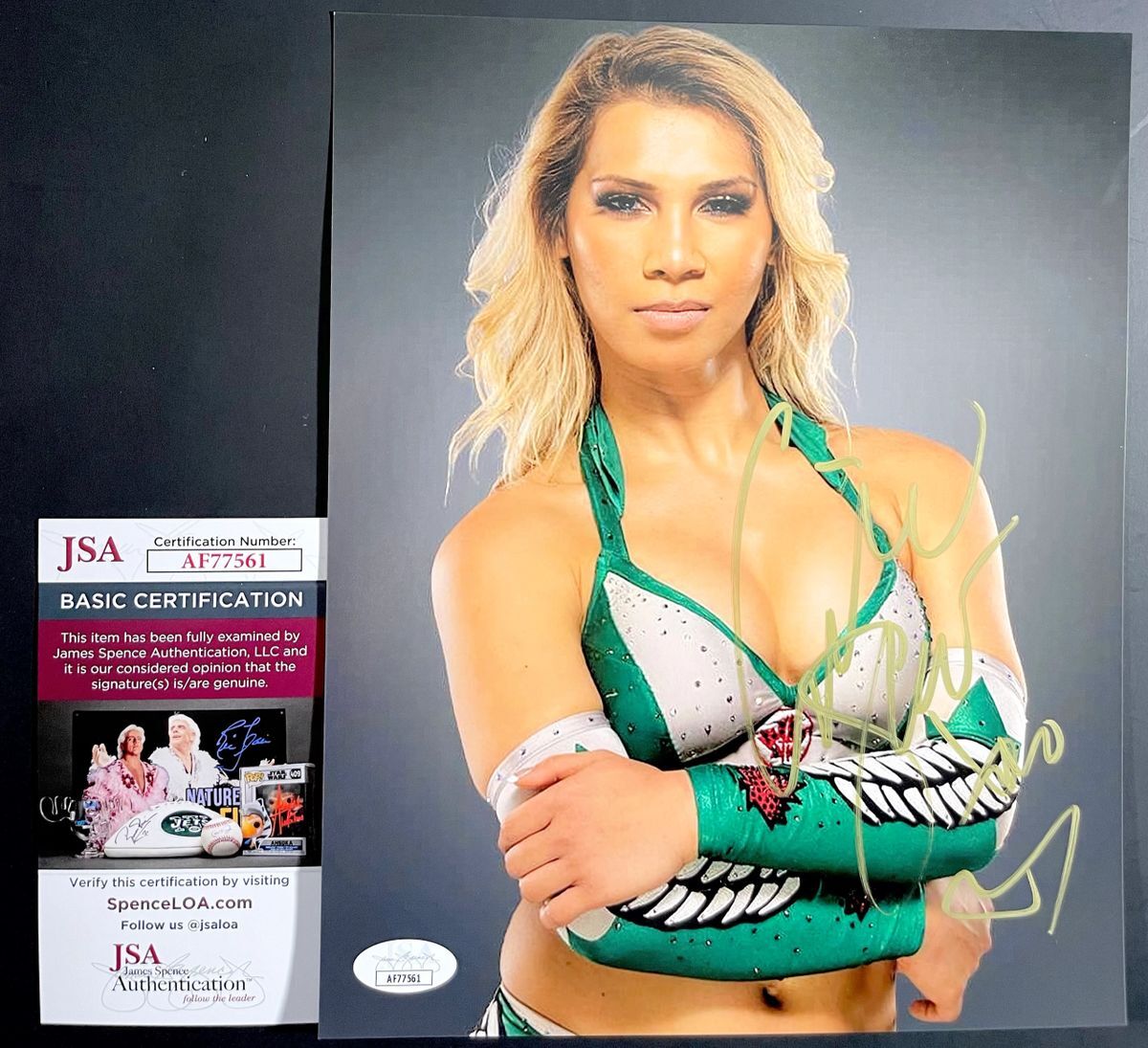 IMPACT Wrestling Knockout Gisele Shaw Signed 8x10 Photo G Autograph JSA COA