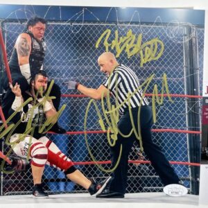IMPACT Wrestling Sami Callihan & Eddie Edwards Triple Signed 8x10 Photo JSA COA