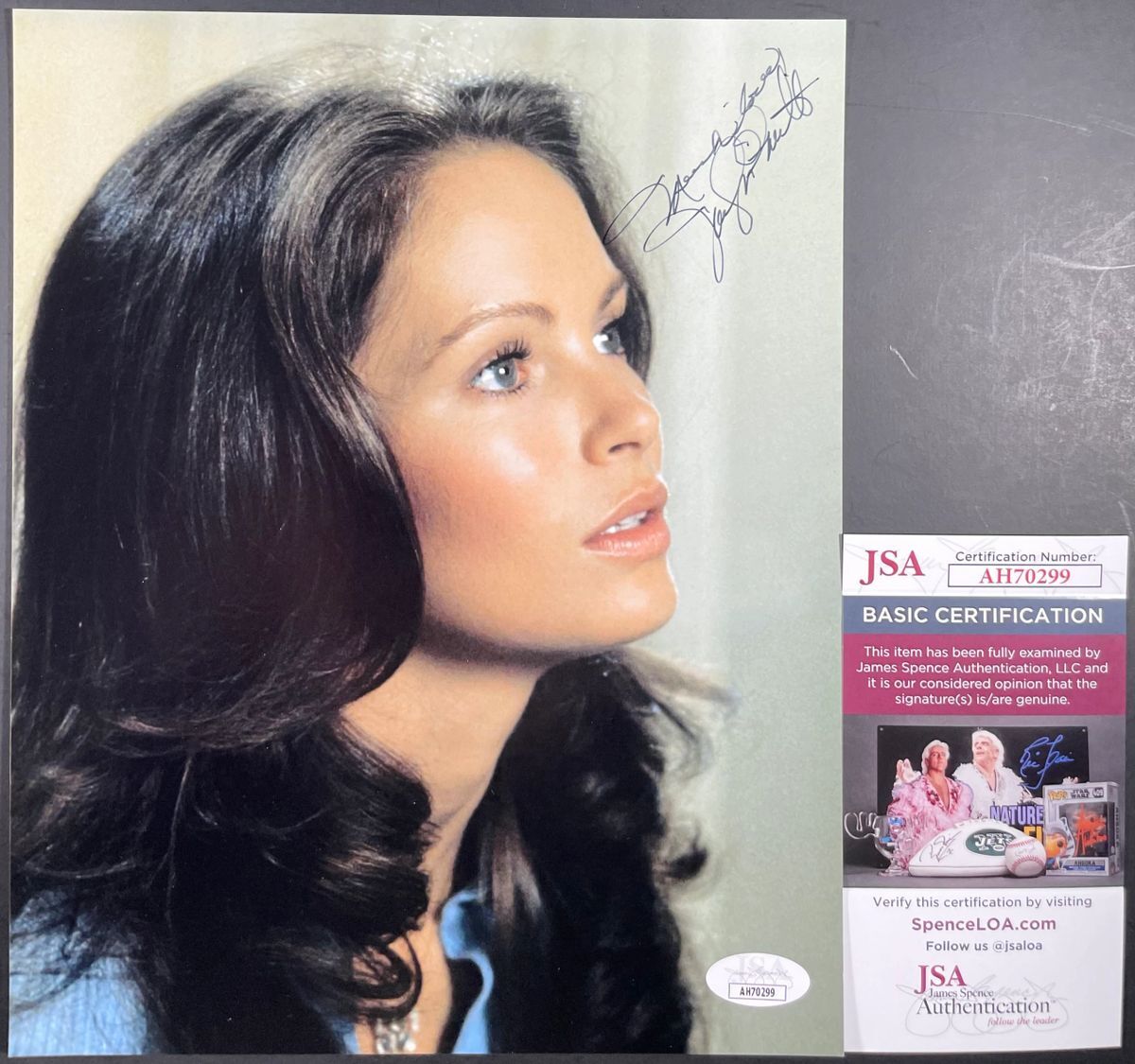 Jaclyn Smith Signed Charlie's Angels Kelly 8x10 Photo A Autograph JSA COA