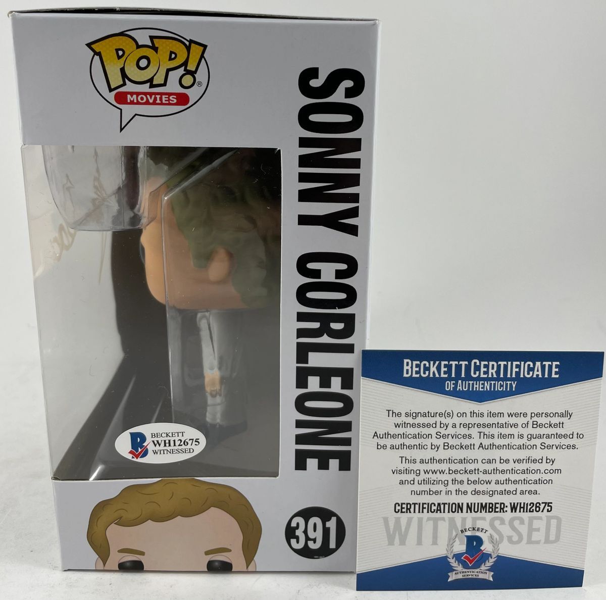 James Caan Signed The Godfather Sonny Corleone Funko POP Autographed BAS COA - Image 2