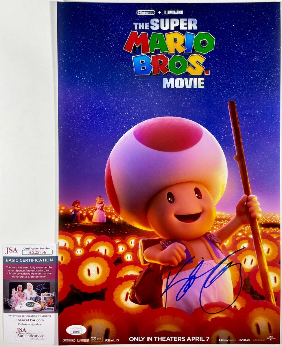 Keegan-Michael Key Signed The Super Mario Bros Movie 11x17 Poster B NES JSA COA