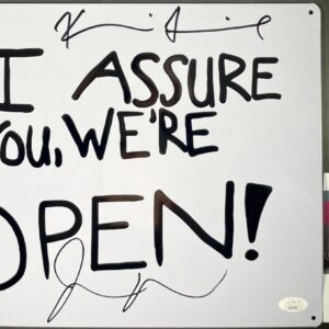 Kevin Smith & Jason Mewes Signed Clerks Tin Open Sign Autographed JSA COA