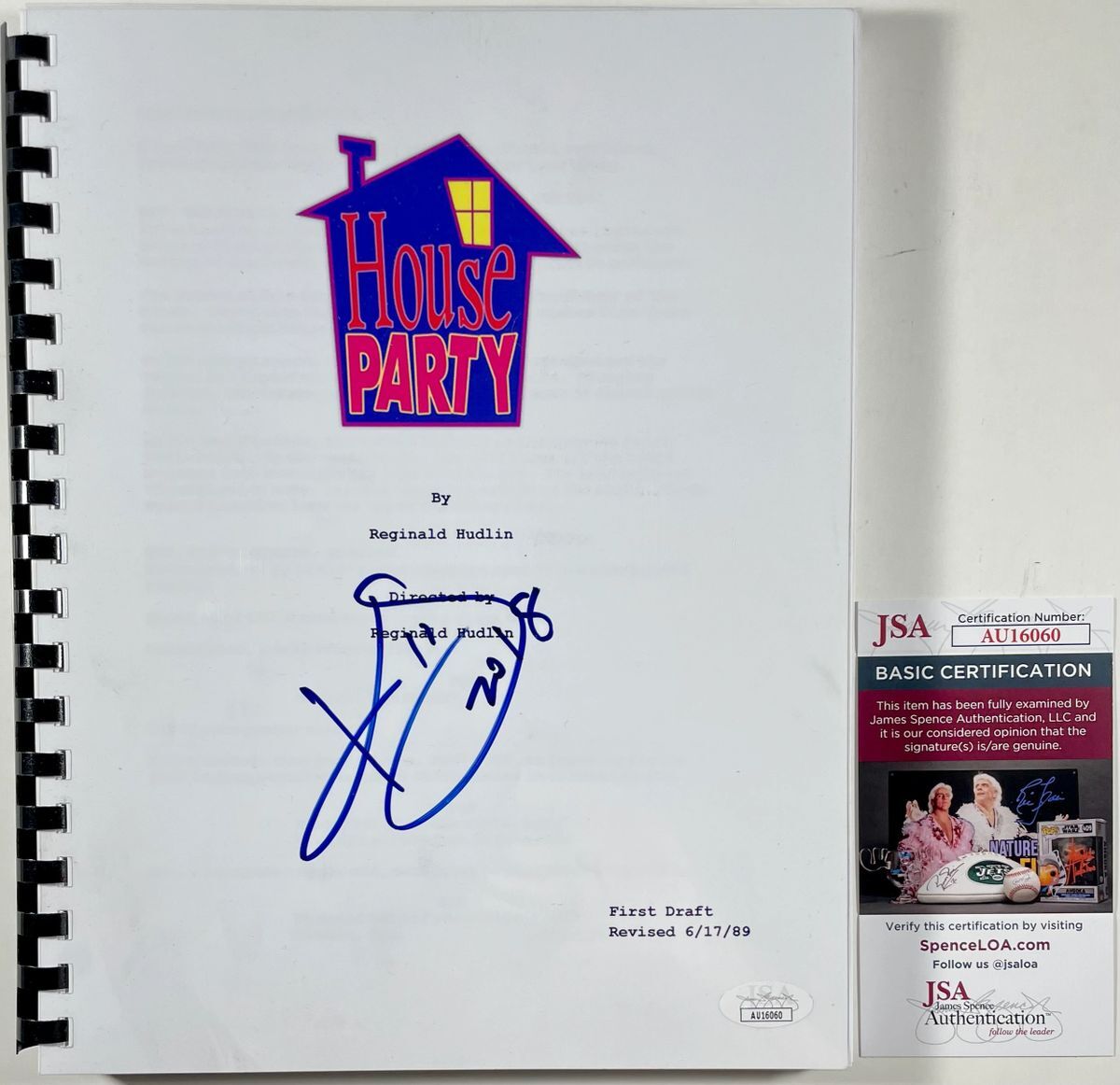Kid Signed House Party Complete Movie Script Autograph Kid 'N Play JSA COA