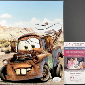 Larry The Cable Guy Signed Disney Cars 8x10 Photo C Autograph Mater JSA COA