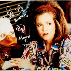 Lea Thompson & Ed Gale Signed Howard The Duck 11x14 Photo B Autograph BAS COA