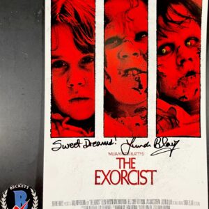 Linda Blair Signed The Exorcist 11x17 Movie Poster Authentic Autograph BAS COA