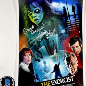 Linda Blair Signed The Exorcist 11x17 Movie Poster G Autograph Regan BAS COA