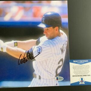 MLB Walt Weiss Signed Colorado Rockies 8x10 Photo Autograph Beckett BAS COA