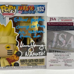Maile Flanagan Signed Naruto Sixth Path Sage Funko POP! #932 A Autograph JSA COA