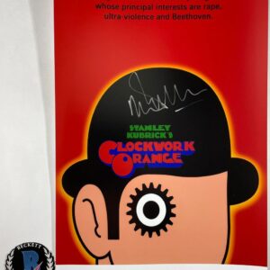 Malcolm McDowell Signed A Clockwork Orange 11x17 Poster A Autograph BAS COA