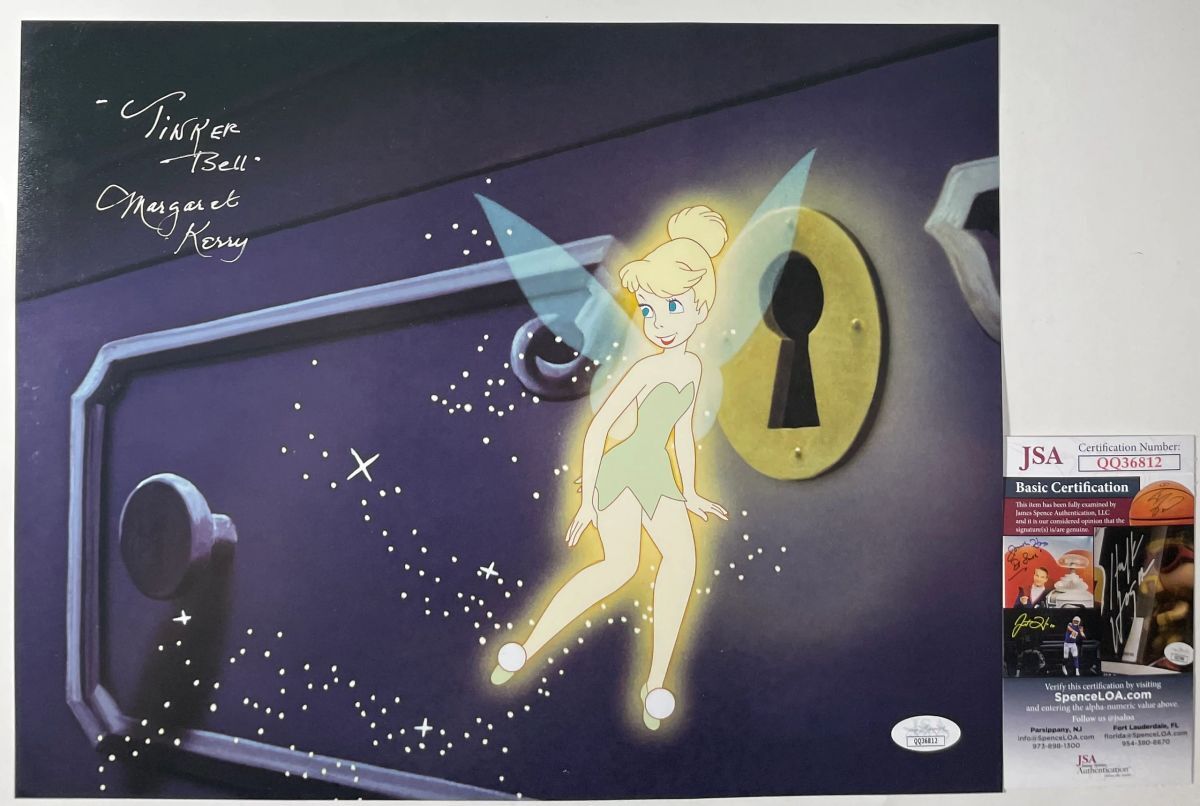 Margaret Kerry Signed Disney Peter Pan Tinker Bell 11x14 Photo Autograph JSA COA
