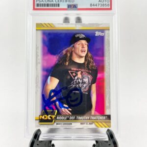 Matt Riddle Signed 2021 Topps WWE NXT Trading Card Autograph PSA DNA Slabbed