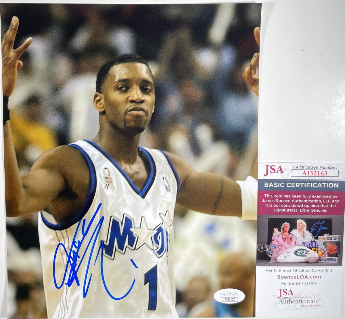 NBA Tracy McGrady Orlando Magic Signed 8x10 Photo Autograph JSA COA