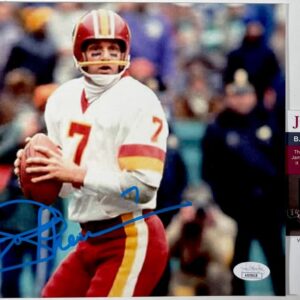 NFL Joe Theismann Signed Washington Redskins 8x10 Photo E Autograph JSA COA