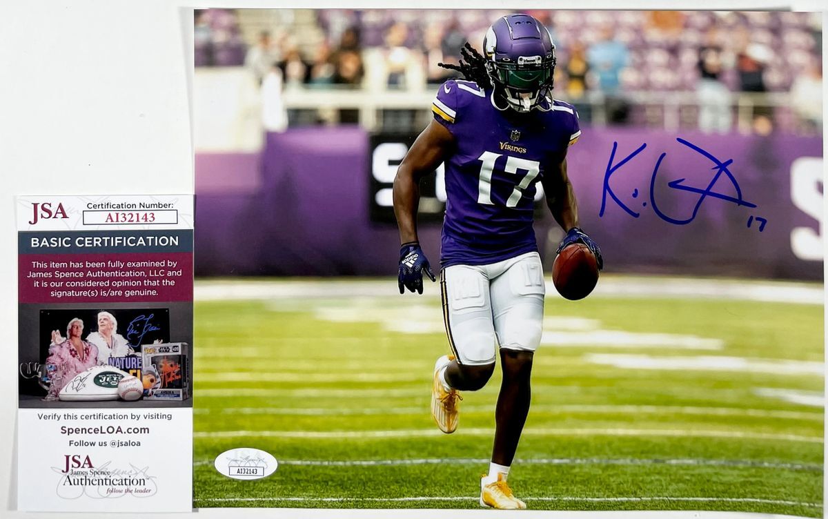 NFL K.J. Osborn Signed Minnesota Vikings 8x10 Photo C Autograph JSA COA