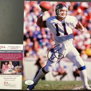 NFL Phil Simms New York Giants Super Bowl XXI MVP Signed 8x10 Photo H JSA COA