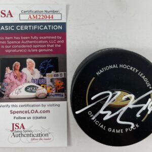 NHL Adam Fantilli Signed Official Game Puck A Autograph W/ Display Case JSA COA