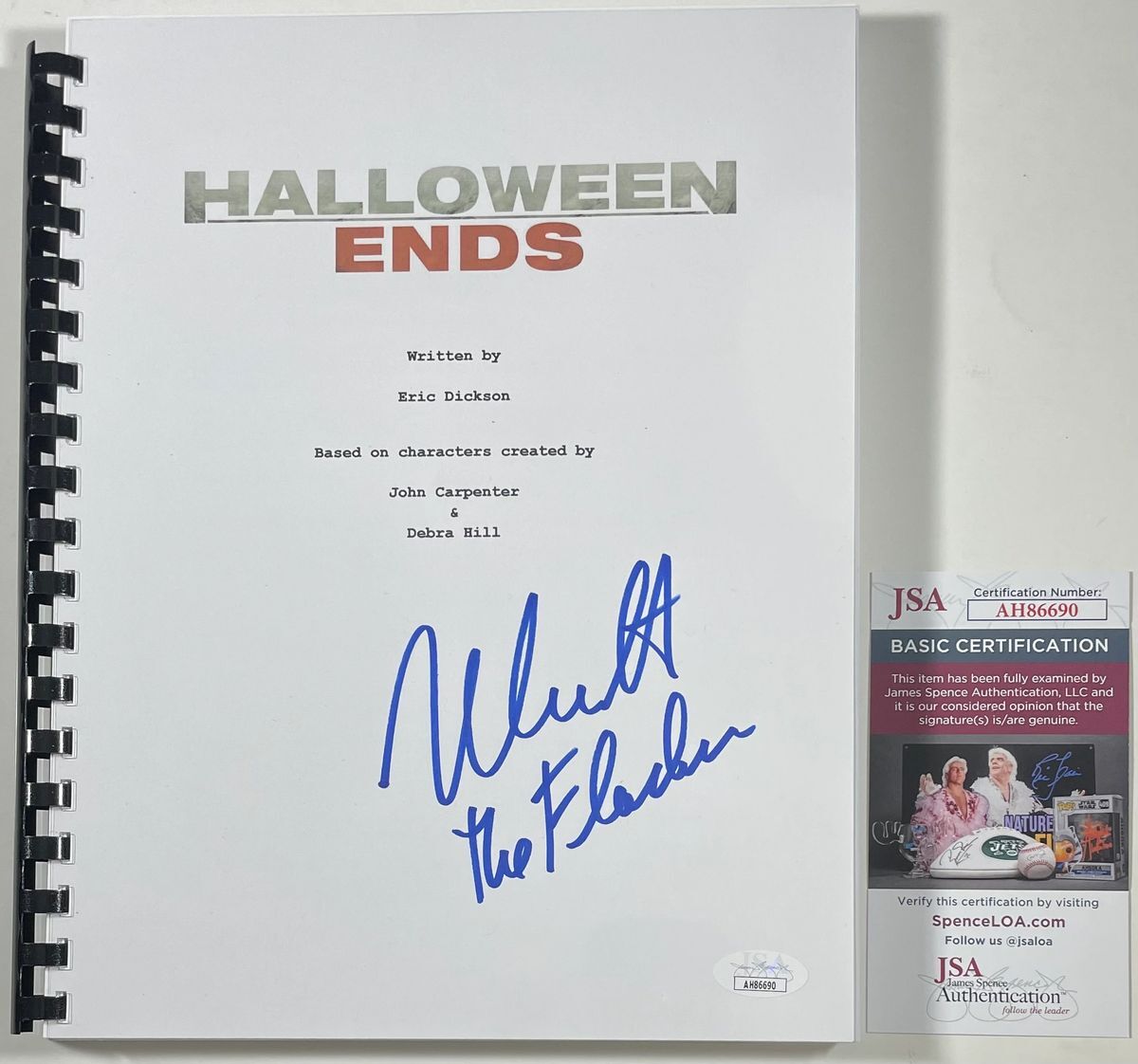 Nick Castle Signed Halloween Ends Movie Script Autograph Michael Myers JSA COA