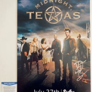 Parisa Fitz-Henley & Dylan Bruce Dual Signed Midnight Texas 12x18 Poster BAS COA