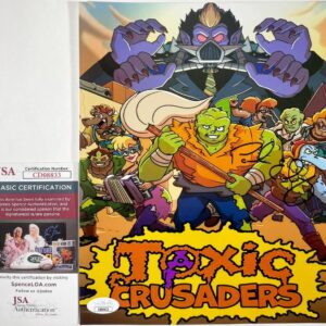 Paul Eiding Signed Toxic Crusaders 8x10 Mini Poster B Autograph No-Zone JSA COA