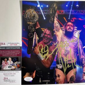 ROH Brody King & PCO Dual Signed Villain Enterprises 8x10 Photo C JSA COA